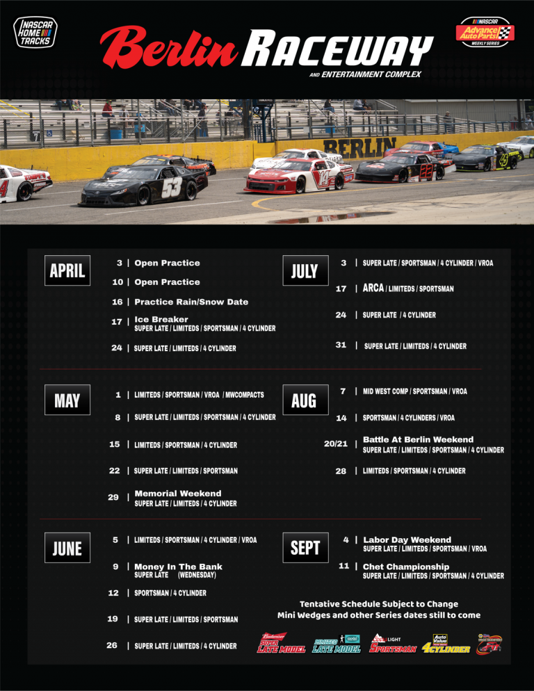 Berlin Raceway Seating Chart