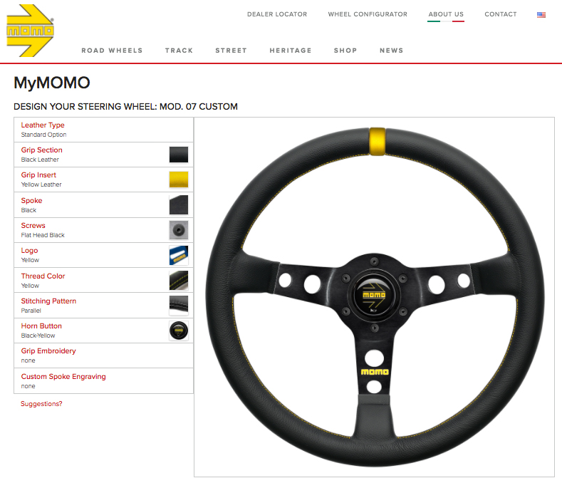 MOMO ADDS MyMOMO STEERING WHEEL CONFIGURATOR TO WEBSITE MWRacingNews