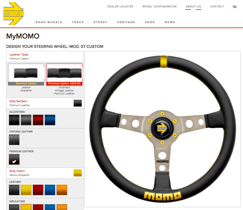 MOMO ADDS MyMOMO STEERING WHEEL CONFIGURATOR TO WEBSITE MWRacingNews